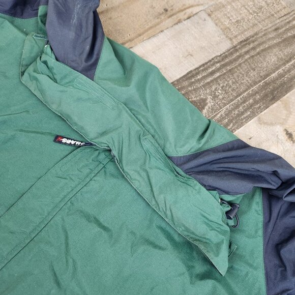 Vintage Chaps Ralph Lauren size L Large Green Nylon Jacket w Packable Hood - Picture 8 of 9